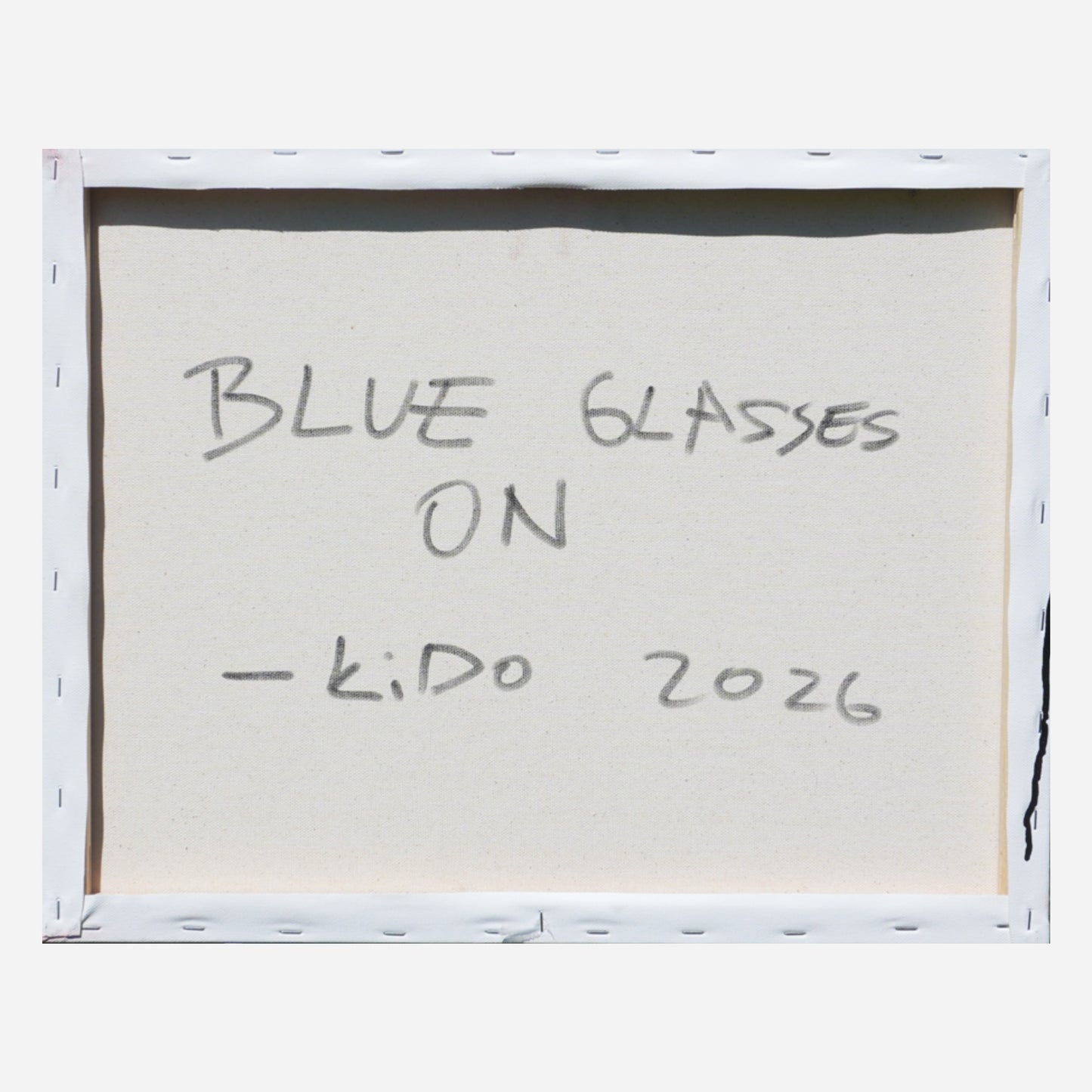 BLUE GLASSES ON PAINTING