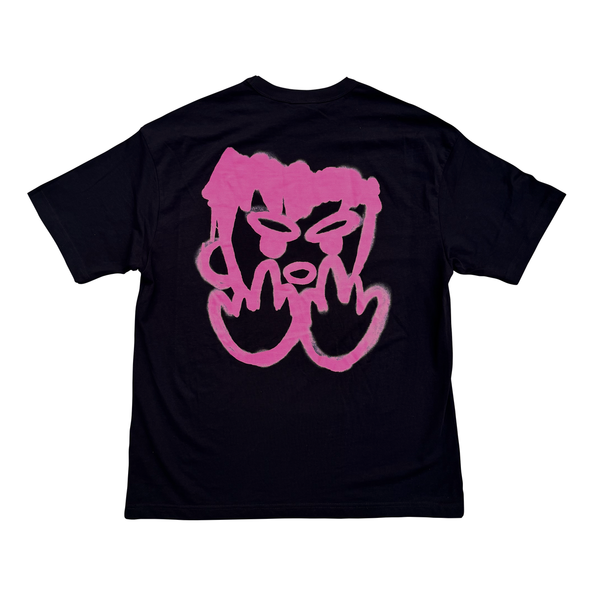 BLACK LOGO BACKPRINT TEE