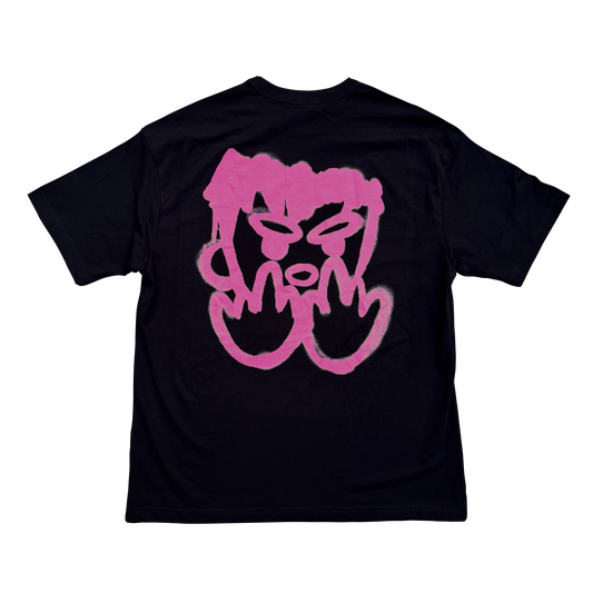 BLACK LOGO BACKPRINT TEE