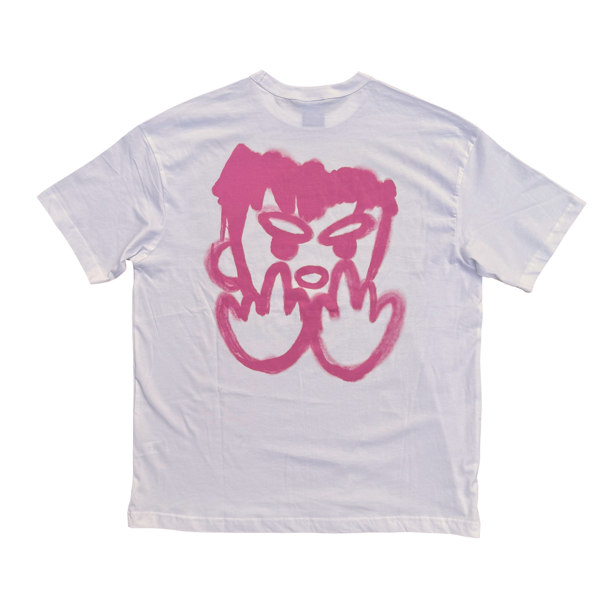 WHITE LOGO BACKPRINT TEE